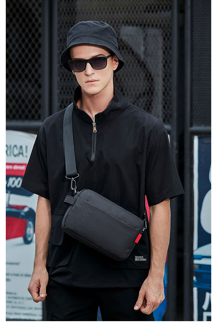 Whatna ミニショルダーバッグ メンズ 3way 斜め掛け ミニボディバッグ ミニ胸バッグ 小型ポシェット セカンドバッグ 手持げバッグ 小さめかたかけバッグ カジュアル フォーマル ビジネス 通学 通勤 肩掛けバッグ 自転車かばん プレゼント男性-9