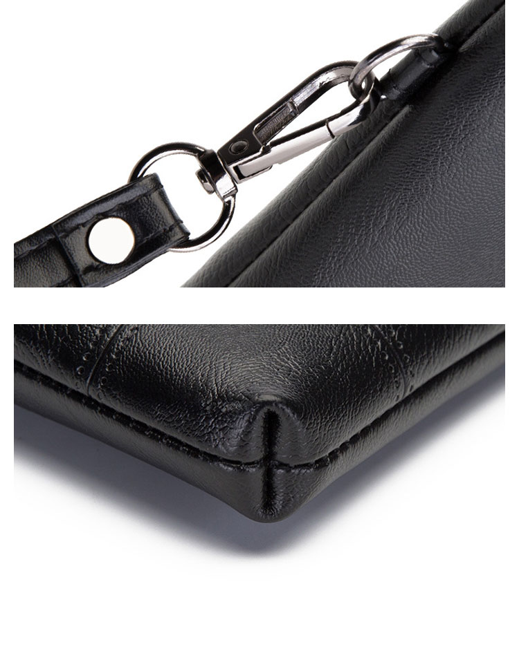 Whatna 2way 革 セカンドバッグ メンズ バッグ クラッチ バッグ 厚手 レザー 2室仕切 大容量 手持ちバッグ 結婚式 バッグ フォーマル ビジネス 冠婚葬祭 バッグ 男性用 紳士用 黒 ブラウン-10