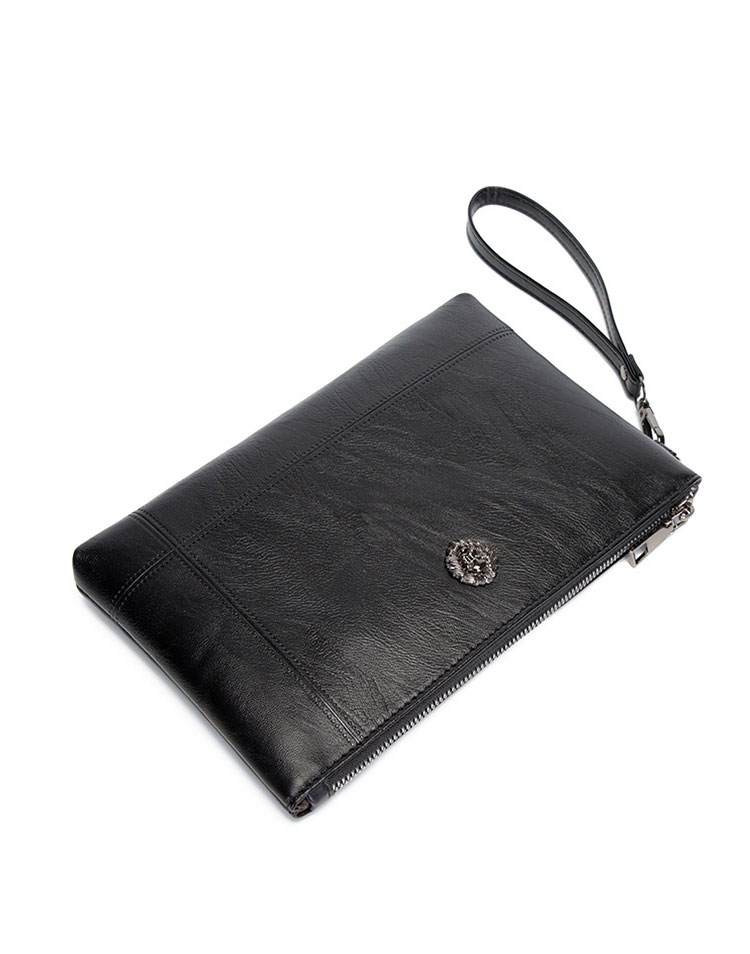 Whatna 2way 革 セカンドバッグ メンズ バッグ クラッチ バッグ 厚手 レザー 2室仕切 大容量 手持ちバッグ 結婚式 バッグ フォーマル ビジネス 冠婚葬祭 バッグ 男性用 紳士用 黒 ブラウン-5