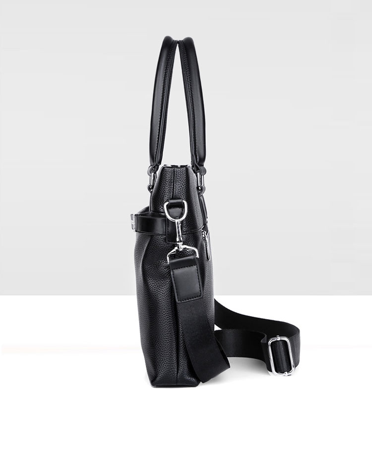 Whatna 革ショルダーバッグ メンズ 3way斜め掛け胸バッグ 手提げバッグ セカンドバッグ 手持げバッグ 厚 手 レザー A4サイズ Ipad Pro13収納可  カジュアル フォーマル ビジネス 通学 通勤 結婚式 肩掛けバッグ 自転車かばん プレゼント男性-3