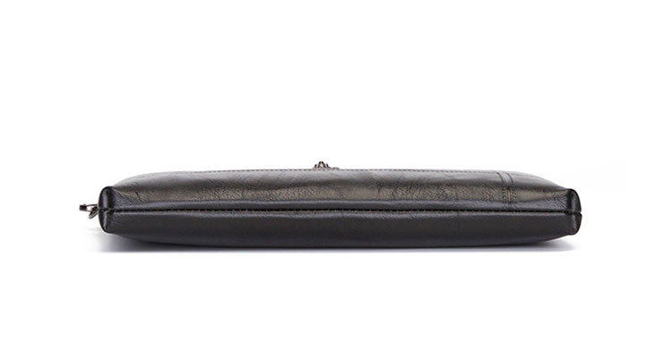 Whatna 2way 革 セカンドバッグ メンズ バッグ クラッチ バッグ 厚手 レザー 2室仕切 大容量 手持ちバッグ 結婚式 バッグ フォーマル ビジネス 冠婚葬祭 バッグ 男性用 紳士用 黒 ブラウン-4