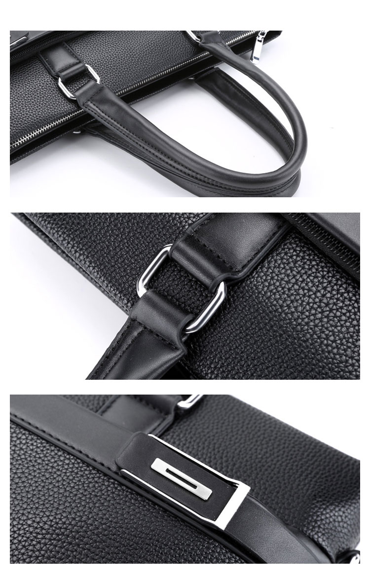 Whatna 革ショルダーバッグ メンズ 3way斜め掛け胸バッグ 手提げバッグ セカンドバッグ 手持げバッグ 厚 手 レザー A4サイズ Ipad Pro13収納可  カジュアル フォーマル ビジネス 通学 通勤 結婚式 肩掛けバッグ 自転車かばん プレゼント男性-10