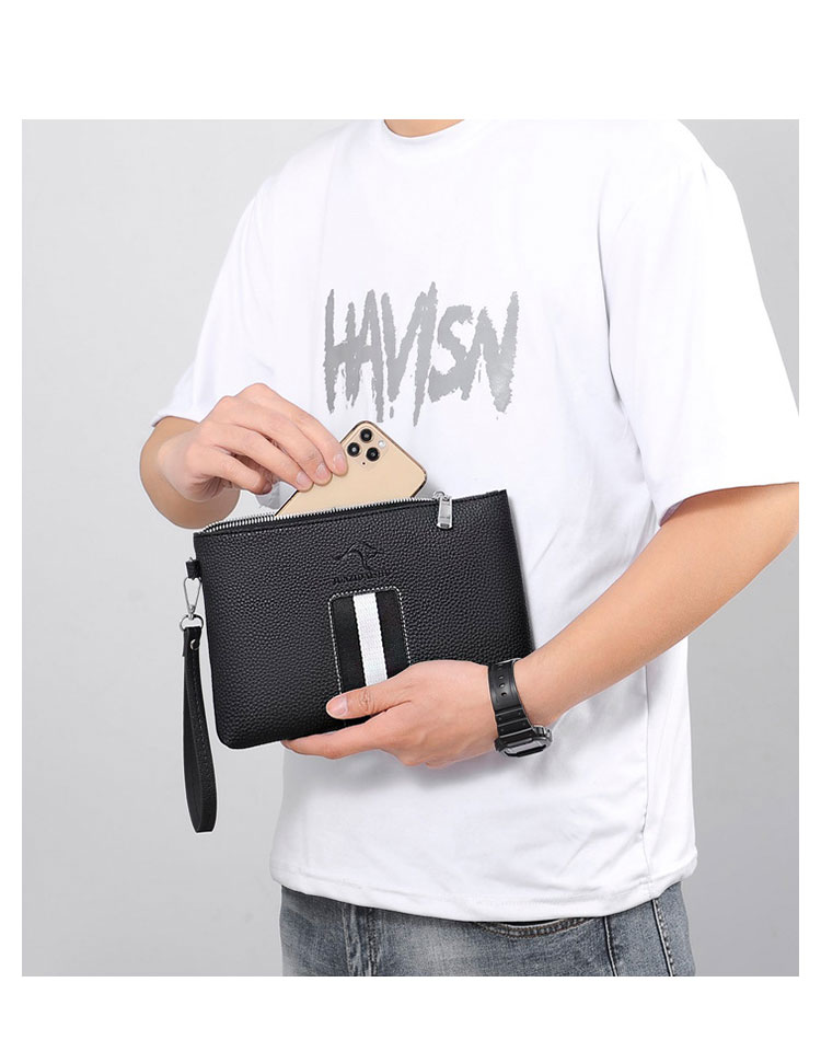 Whatna 2way 革 ミニセカンドバッグ メンズ バッグ クラッチ バッグ 小さい 厚手 レザー 小銭入れ 札入れ 3室仕切  手持ちバッグ 結婚式 バッグ フォーマル  ビジネス 冠婚葬祭 バッグ 男性用 紳士用 黒 3016-8