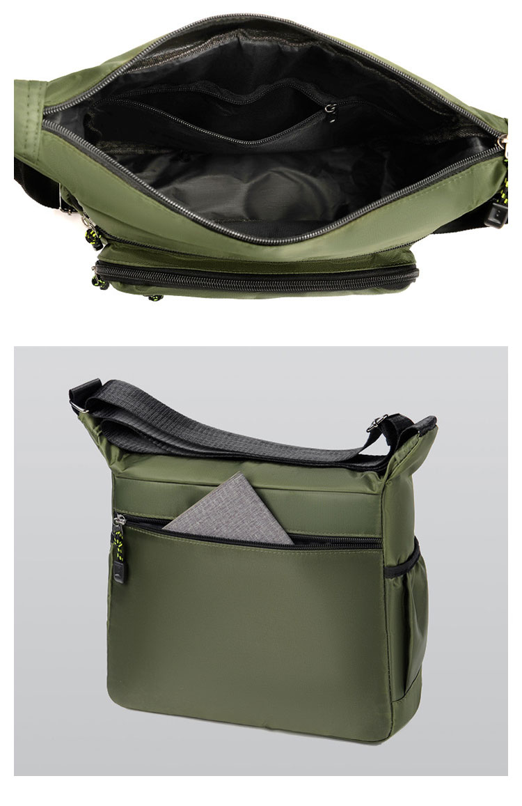 Whatna ショルダーバッグ メンズ 斜め掛け ボディーバッグ 肩掛け ワンショルダー バッグ 胸バッグ 大容量  キーリング付 イヤホン穴付A4  防水 軽量 男女兼用-8