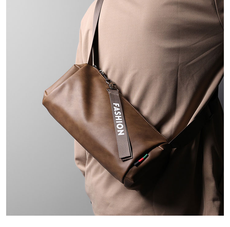 Whatna 革 ショルダーバッグ メンズ 2way 斜め掛けボディバッグ 肩掛け ワンショルダー バッグ 胸バッグ 小型ポシェット 手持げバッグ 小さめかたかけバッグ カジュアル フォーマル ビジネス 通学 通勤 肩掛けバッグ 自転車かばん プレゼント男性-12