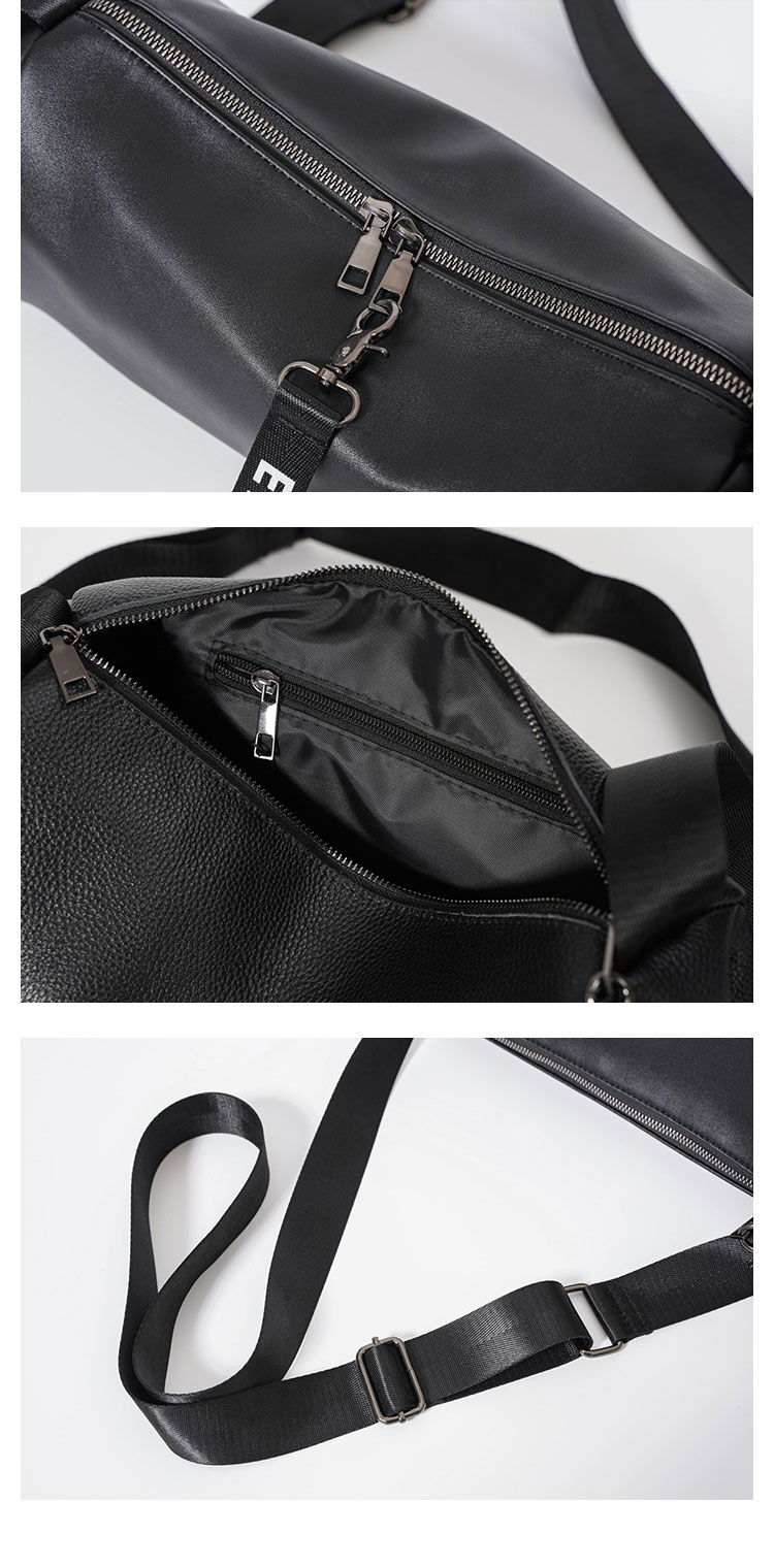 Whatna 革 ショルダーバッグ メンズ 2way 斜め掛けボディバッグ 肩掛け ワンショルダー バッグ 胸バッグ 小型ポシェット 手持げバッグ 小さめかたかけバッグ カジュアル フォーマル ビジネス 通学 通勤 肩掛けバッグ 自転車かばん プレゼント男性-10