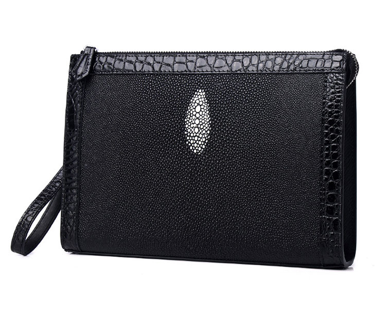 Whatna 2way 厚手 天 然 牛革 セカンドバッグ メンズ クラッチ バッグ 手持ちバッグ 本 革B5 Ipad 10.5 収納可カード8枚カード収納可ビジネス カジュアル フォーマル 冠婚葬祭 結婚式 二次会 披露宴バッグ 紳士用 男性用-2