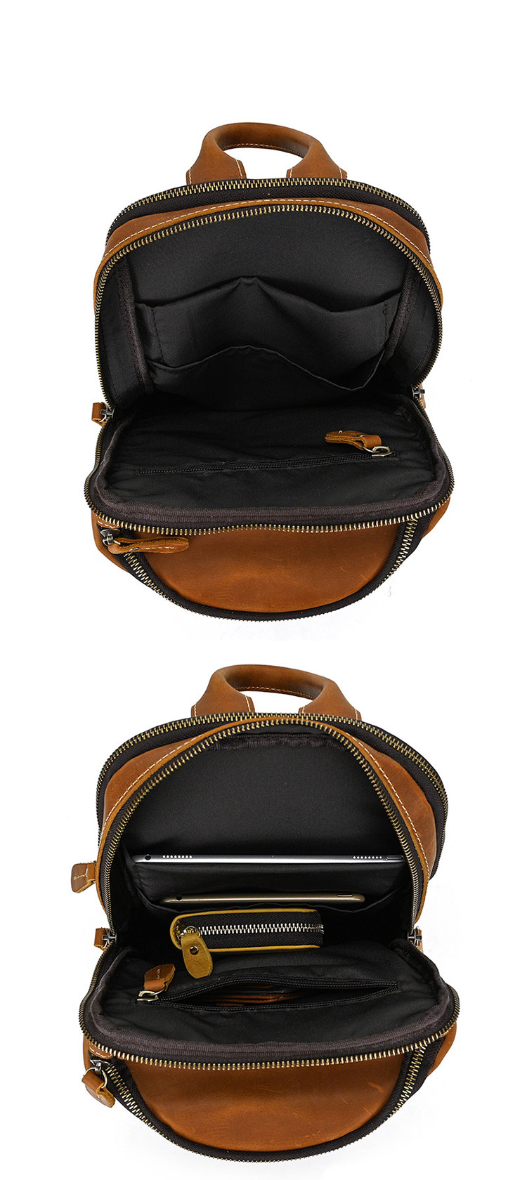 Whatna アンティーク風合い鞣し天 然牛 革 斜めがけ ボディバッグ ワンショルダー メンズ 本革 厚手  レザー9336-6