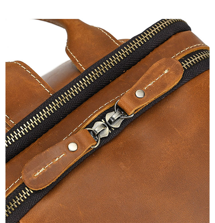 Whatna アンティーク風合い鞣し天 然牛 革 斜めがけ ボディバッグ ワンショルダー メンズ 本革 厚手  レザー9336-10