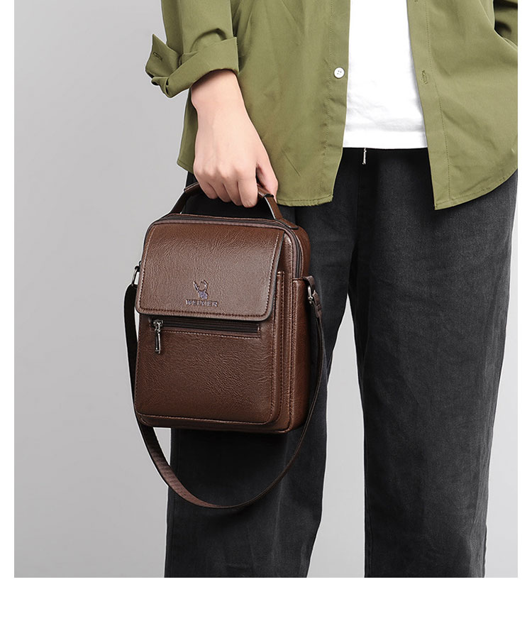 Whatna 革 ショルダーバッグ メンズ 3way 斜め掛け 手提げ バッグ セカンド バッグ 手持ちバッグ Ipad9.7収納可 縦型 小さめ メッセンジャーバッグ 通学 通勤 肩掛け バッグ 自転車かばん プレゼント男性 D260-7