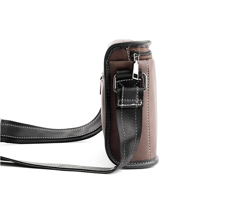 Whatna 革ミニショルダーバッグ メンズ 2way 斜め掛け ミニボディバッグ ミニ胸バッグ 小型ポシェット セカンドバッグ 手持げバッグ 小さめかたかけバッグ カジュアル フォーマル ビジネス 通学 通勤 肩掛けバッグ 自転車かばん プレゼント男性7001-2