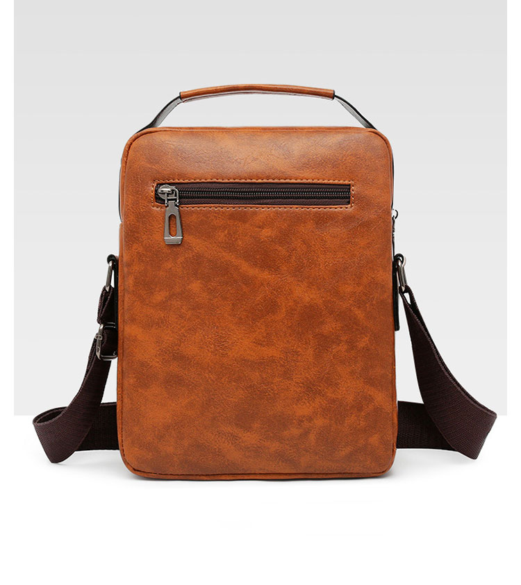 Whatna 革 ショルダーバッグ メンズ 2way 斜め掛け ボディバッグ 胸バッグ 手提げバッグ セカンドバッグ 手持げバッグ 縦型Ipad Mini収納可 カジュアル フォーマル ビジネス 通学 通勤 肩掛けバッグ 自転車かばん プレゼント男性9118#-3