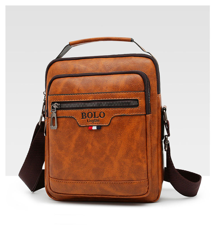 Whatna 革 ショルダーバッグ メンズ 2way 斜め掛け ボディバッグ 胸バッグ 手提げバッグ セカンドバッグ 手持げバッグ 縦型Ipad Mini収納可 カジュアル フォーマル ビジネス 通学 通勤 肩掛けバッグ 自転車かばん プレゼント男性9118#-1