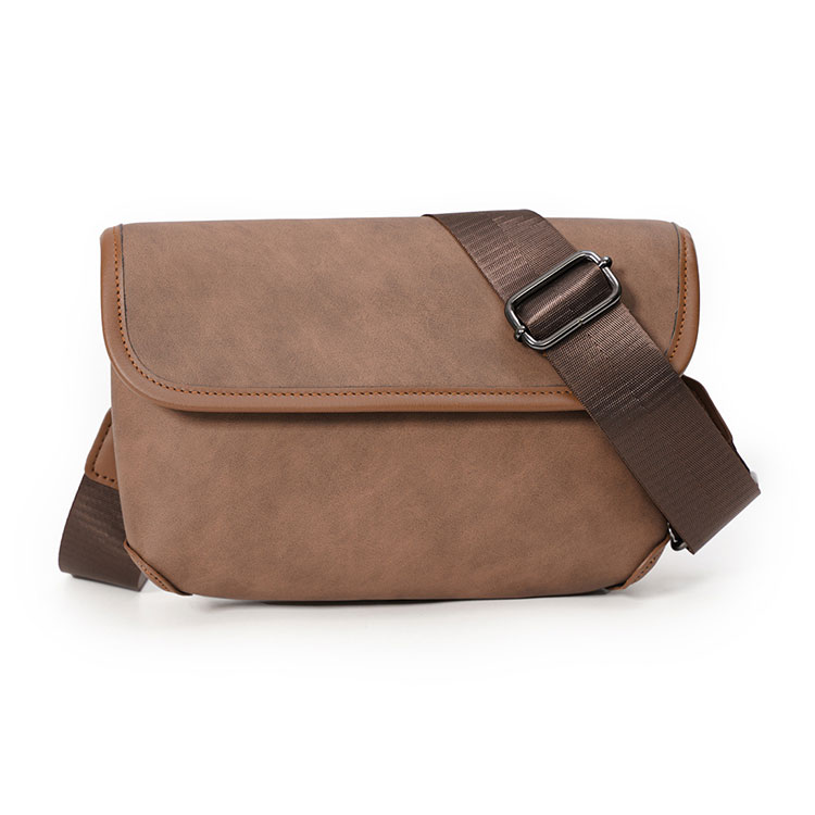 Whatna 革ミニショルダーバッグ メンズ 2way 斜め掛け ミニボディバッグ ミニ胸バッグ 小型ポシェット セカンドバッグ 手持げバッグ 小さめかたかけバッグ  カジュアル フォーマル ビジネス 通学 通勤 肩掛けバッグ 自転車かばん プレゼント男性HB20141-3