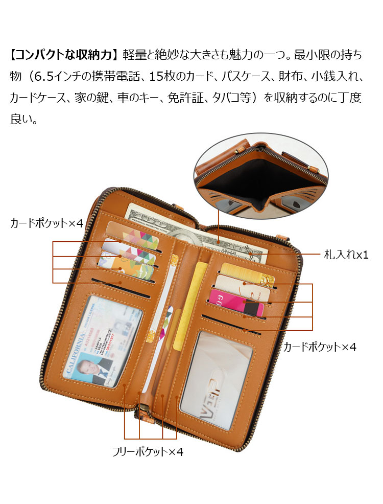 Whatna アンティーク風合い鞣し 天 然 牛革 ミニショルダーバッグ メンズ レディース ポシェットポお財布 ミニボディバッグ 長財布 RFID スキミング防止 YKKファスナーミニセカンド バッグ 通学 通勤 ミニバッグ 男性 女性 用-3