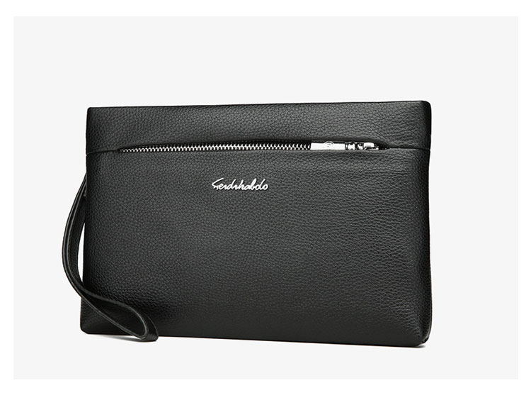 Whatna 2way 革 セカンドバッグ メンズ バッグ クラッチ バッグ 厚手 レザー B5小銭入れ札入れカード6 枚収納可 手持ちバッグ 結婚式 バッグ フォーマル ビジネス 冠婚葬祭 バッグ 男性用 紳士用 黒-1