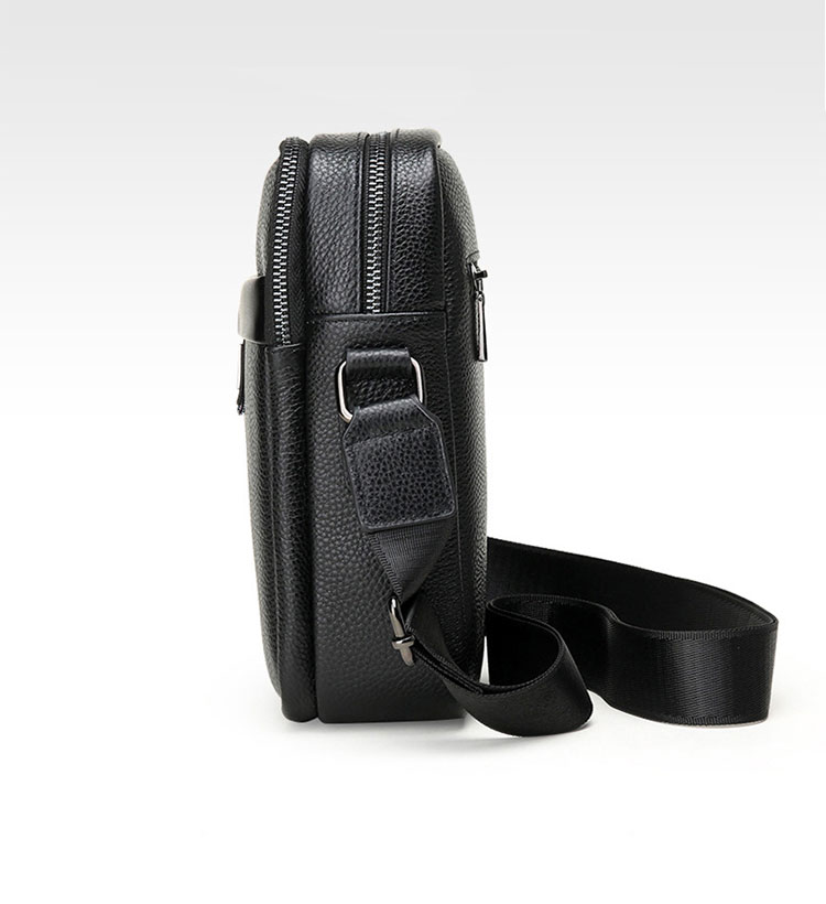 Whatna 2way 天然 牛革 ミニ ショルダーバッグ メンズ 斜め掛け胸バッグipad mini 収納可 縦型 メンズ ビジネス かばん 小さめメッセンジャーバッグ カジュアル フォーマル  通学 通勤 結婚式 肩掛けバッグ 自転車かばん プレゼント紳士用 男性用-3