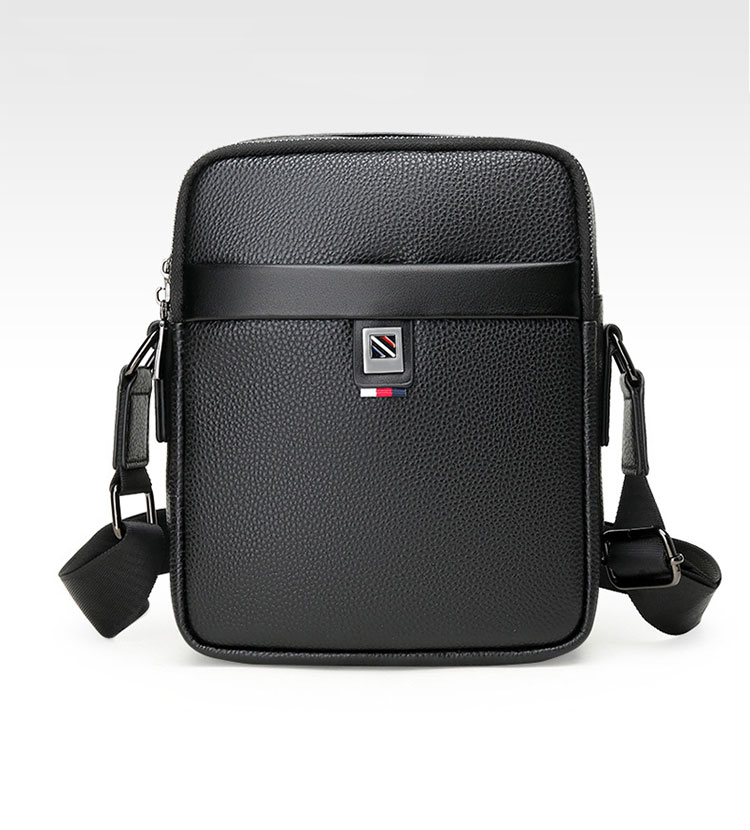 Whatna 2way 天然 牛革 ミニ ショルダーバッグ メンズ 斜め掛け胸バッグipad mini 収納可 縦型 メンズ ビジネス かばん 小さめメッセンジャーバッグ カジュアル フォーマル  通学 通勤 結婚式 肩掛けバッグ 自転車かばん プレゼント紳士用 男性用-1