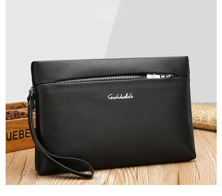 Whatna 2way 革 セカンドバッグ メンズ バッグ クラッチ バッグ 厚手 レザー B5小銭入れ札入れカード6 枚収納可 手持ちバッグ 結婚式 バッグ フォーマル ビジネス 冠婚葬祭 バッグ 男性用 紳士用 黒-7