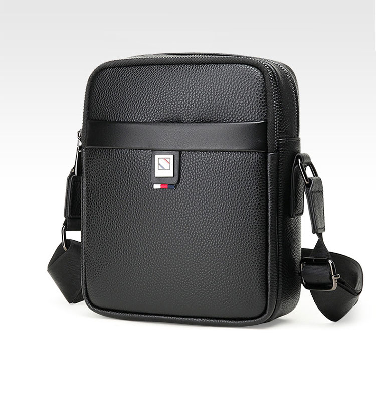 Whatna 2way 天然 牛革 ミニ ショルダーバッグ メンズ 斜め掛け胸バッグipad mini 収納可 縦型 メンズ ビジネス かばん 小さめメッセンジャーバッグ カジュアル フォーマル  通学 通勤 結婚式 肩掛けバッグ 自転車かばん プレゼント紳士用 男性用-2