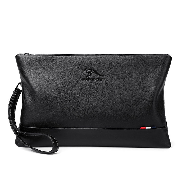 Whatna 2way 革 セカンドバッグ メンズ バッグ クラッチ バッグ 厚手 レザー B5小銭入れ札入れカード6 枚収納可 手持ちバッグ 結婚式 バッグ フォーマル  ビジネス 冠婚葬祭 バッグ 男性用 紳士用 黒-1
