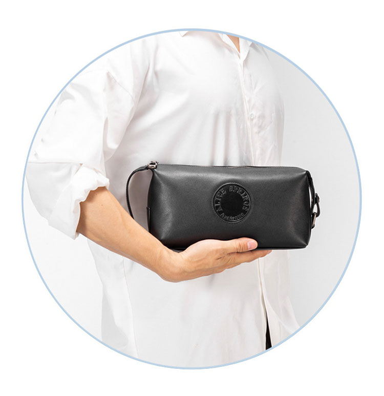 Whatna 2way 天 然 牛革 ミニセカンドバッグ メンズ クラッチ バッグ 天 然 厚手 本革 レザー カジュアル フォーマル 冠婚葬祭 結婚式 バッグ 化粧ポーチ 紳士用 男性用 黒6450A-7