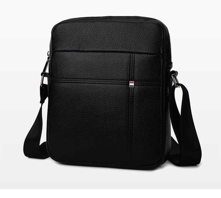 Whatna 2way 天然 牛革 ショルダーバッグ メンズ 斜め掛け胸バッグipad9.7 収納可 縦型 メンズ ビジネス かばん 小さめメッセンジャーバッグ カジュアル フォーマル 通学 通勤 結婚式 肩掛けバッグ 自転車かばん プレゼント紳士用 男性用-2