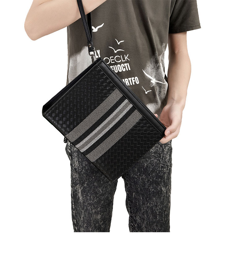 Whatna 2way セカンドバッグ メンズ バッグ クラッチ バッグ 厚手 レザー B5 ipad9.7カード6 枚収納可 小銭入れ 札入れ 手持ちバッグ 結婚式 バッグ フォーマル ビジネス 冠婚葬祭 バッグ 男性用 紳士用 黒-9