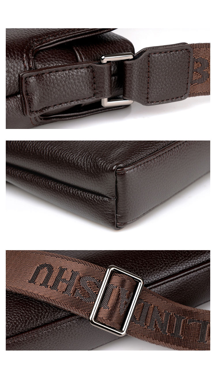 Whatna ショルダーバッグ メンズ メッセンジャーバッグ 縦型 小さめビジネスバッグ 3室仕切 ipad10.5収納可 通勤 通学 斜めがけバッグ オシャレ な シンプル な 軽量 実用 自転車 かばん男性用BL098-8