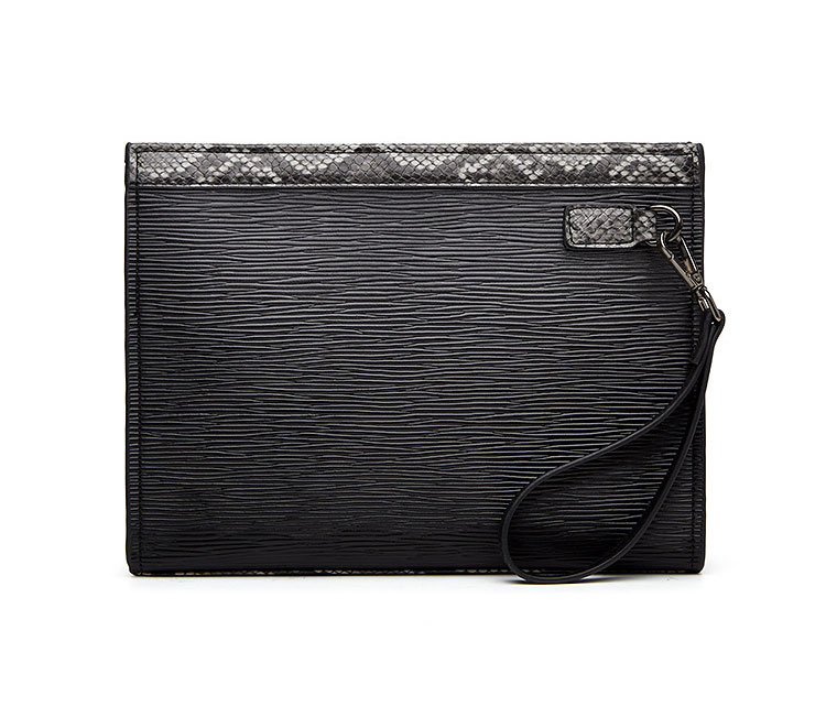 Whatna 2way セカンドバッグ メンズ バッグ クラッチ バッグ 厚手 レザー B5 ipad9.7カード6 枚収納可 小銭入れ 札入れ 手持ちバッグ 結婚式 バッグ フォーマル ビジネス 冠婚葬祭 バッグ 男性用 紳士用 黒-2