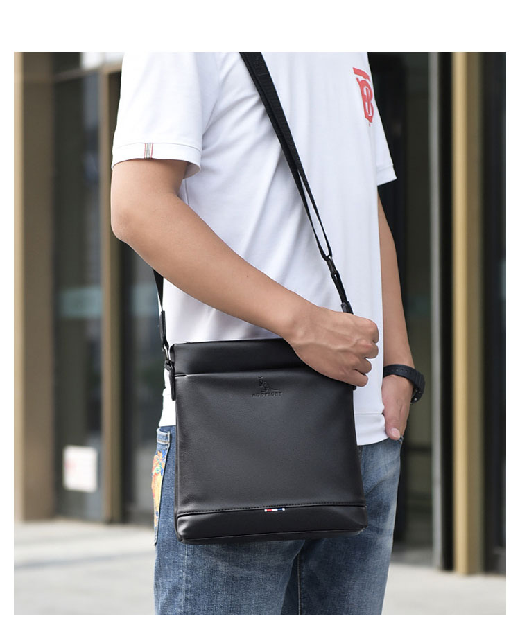 Whatna ショルダーバッグ メンズ メッセンジャーバッグ 縦型 小さめビジネスバッグ ipad9.7収納可 通勤 通学 斜めがけバッグ オシャレ な シンプル な 軽量 実用 自転車 かばん男性用1608-8