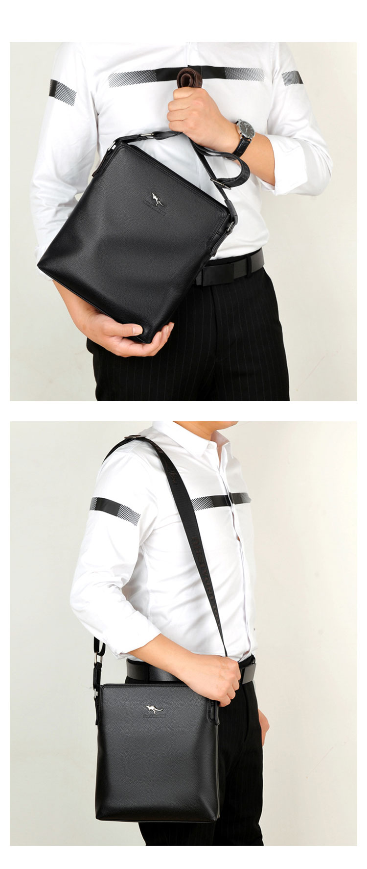 Whatna ショルダーバッグ メンズ メッセンジャーバッグ 縦型 小さめビジネスバッグ 3室仕切 ipad10.5収納可 通勤 通学 斜めがけバッグ オシャレ な シンプル な 軽量 実用 自転車 かばん男性用BL098-9