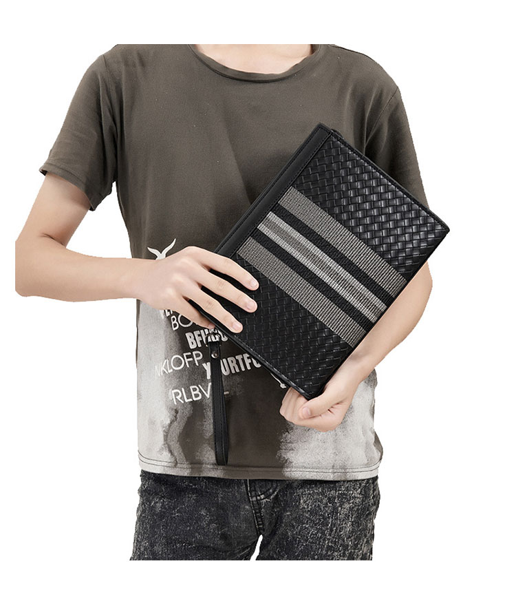 Whatna 2way セカンドバッグ メンズ バッグ クラッチ バッグ 厚手 レザー B5 ipad9.7カード6 枚収納可 小銭入れ 札入れ 手持ちバッグ 結婚式 バッグ フォーマル ビジネス 冠婚葬祭 バッグ 男性用 紳士用 黒-7