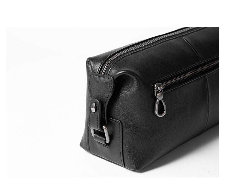 Whatna 2way 天 然 牛革 ミニセカンドバッグ メンズ クラッチ バッグ 天 然 厚手 本革 レザー カジュアル フォーマル 冠婚葬祭 結婚式 バッグ 化粧ポーチ 紳士用 男性用 黒6450A-9