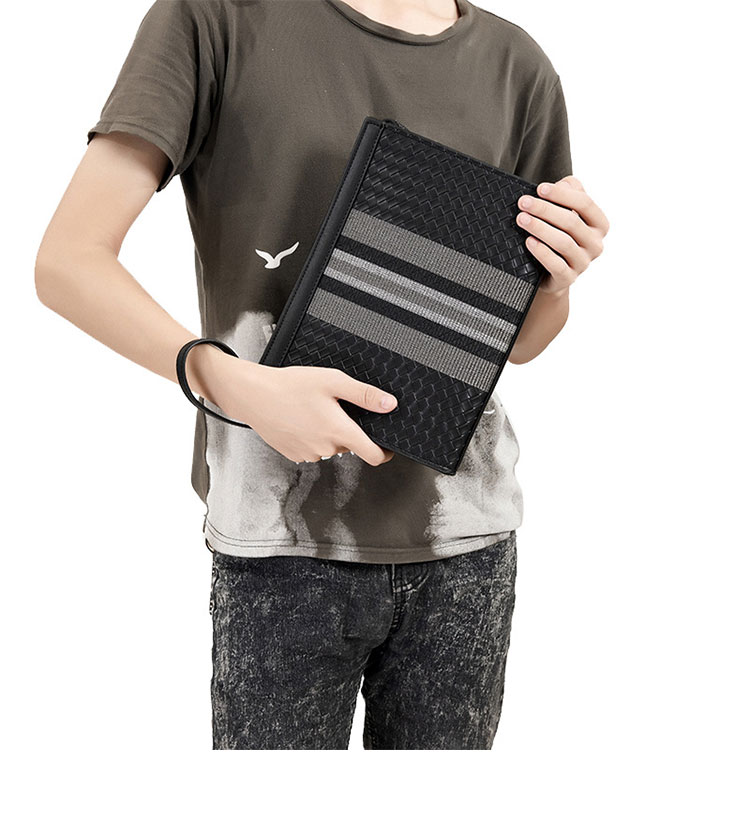 Whatna 2way セカンドバッグ メンズ バッグ クラッチ バッグ 厚手 レザー B5 ipad9.7カード6 枚収納可 小銭入れ 札入れ 手持ちバッグ 結婚式 バッグ フォーマル ビジネス 冠婚葬祭 バッグ 男性用 紳士用 黒-8