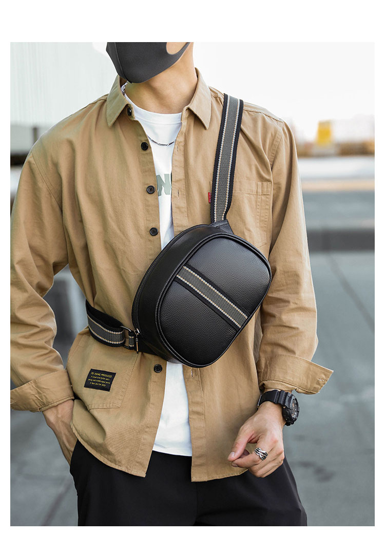 Whatna 2way 天 然 牛革 ミニ ショルダーバッグ メンズ 斜め掛け胸バッグipad mini 収納可 縦型 メンズ ビジネス かばん 小さめメッセンジャーバッグ カジュアル フォーマル 通学 通勤 結婚式 肩掛けバッグ 自転車かばん プレゼント紳士用 男性用-9