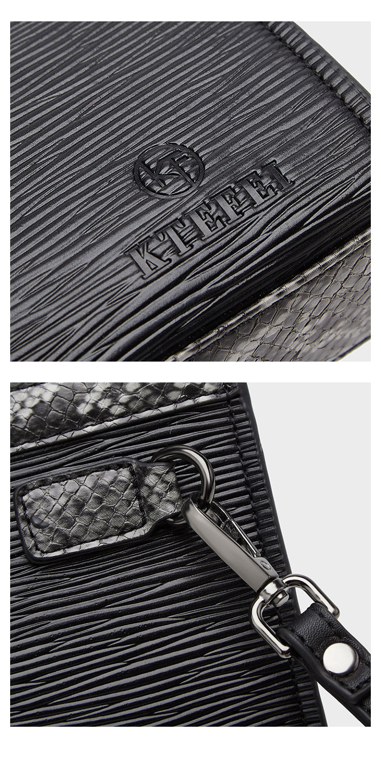 Whatna 2way セカンドバッグ メンズ バッグ クラッチ バッグ 厚手 レザー B5 ipad9.7カード6 枚収納可 小銭入れ 札入れ 手持ちバッグ 結婚式 バッグ フォーマル ビジネス 冠婚葬祭 バッグ 男性用 紳士用 黒-6