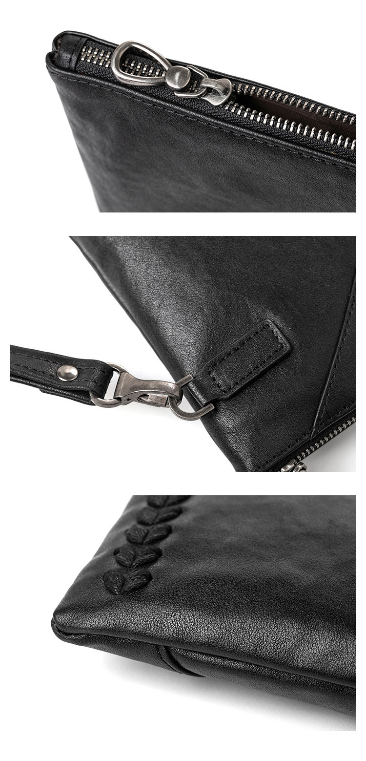 Whatna 2wayアンティーク風合い鞣し天 然 牛革 セカンドバッグ メンズ クラッチ バッグ 小き  本 革 6枚カード収納可 B5 ipad 10.5収納可 結婚式 披露宴 バッグ カジュアルフォーマル ビジネス 冠婚葬祭 バッグ 男性用 紳士用黒 6196-9