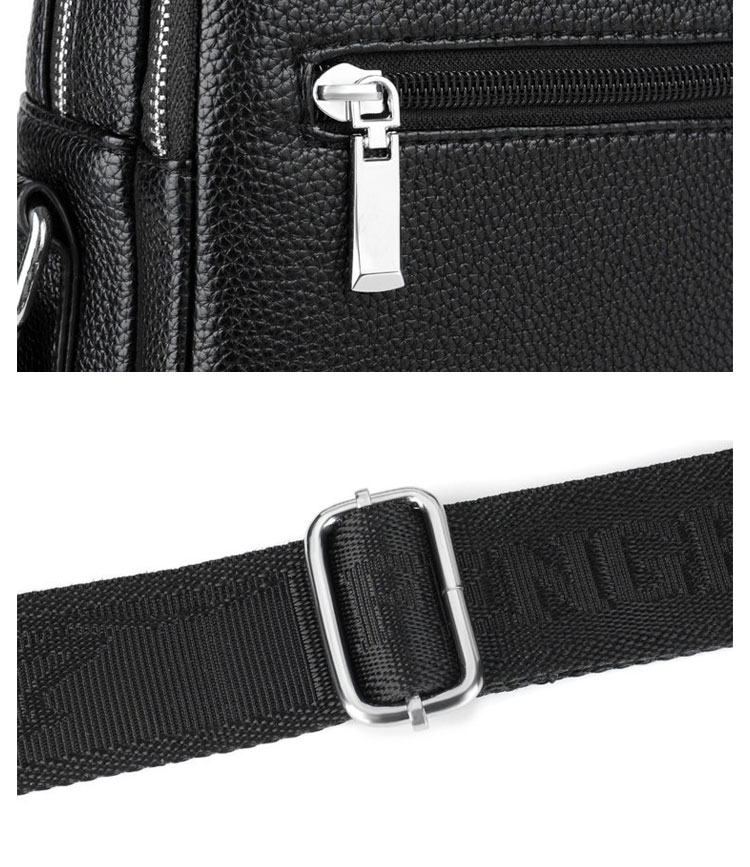 Whatna 厚手 レザー ショルダーバッグ メンズ メッセンジャーバッグ 縦型小さめビジネスバッグ ipadMini収納可 2室仕切 通勤 通学 斜めがけバッグ オシャレ な シンプル な 軽量 実用 自転車 かばん男性用-11