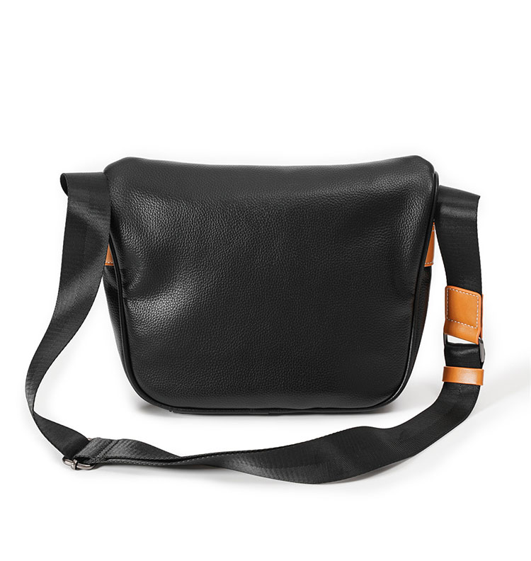 Whatna 革ショルダーバッグ メンズ 斜め掛け ボディーバッグ 肩掛け ワンショルダー バッグ 胸バッグ 厚 手 レザー Ipad 9.7収納可 横型 カジュアル フォーマル ビジネス 通学 通勤 結婚式 肩掛けバッグ 自転車かばん プレゼント男性-4