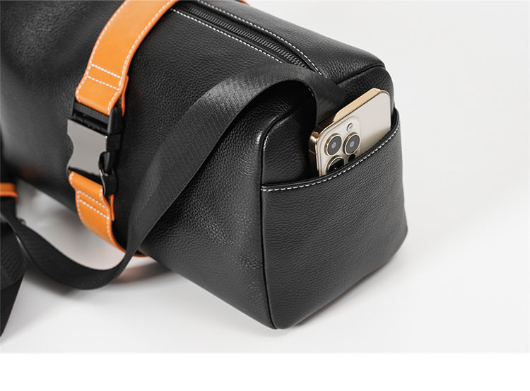 Whatna 革ショルダーバッグ メンズ 斜め掛け ボディーバッグ 肩掛け ワンショルダー バッグ 胸バッグ 厚 手 レザー Ipad 9.7収納可 横型 カジュアル フォーマル ビジネス 通学 通勤 結婚式 肩掛けバッグ 自転車かばん プレゼント男性-6