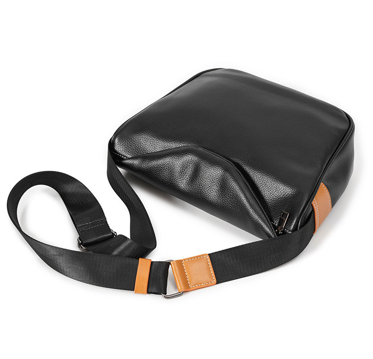 Whatna 革ショルダーバッグ メンズ 斜め掛け ボディーバッグ 肩掛け ワンショルダー バッグ 胸バッグ 厚 手 レザー Ipad 9.7収納可 横型 カジュアル フォーマル ビジネス 通学 通勤 結婚式 肩掛けバッグ 自転車かばん プレゼント男性-3