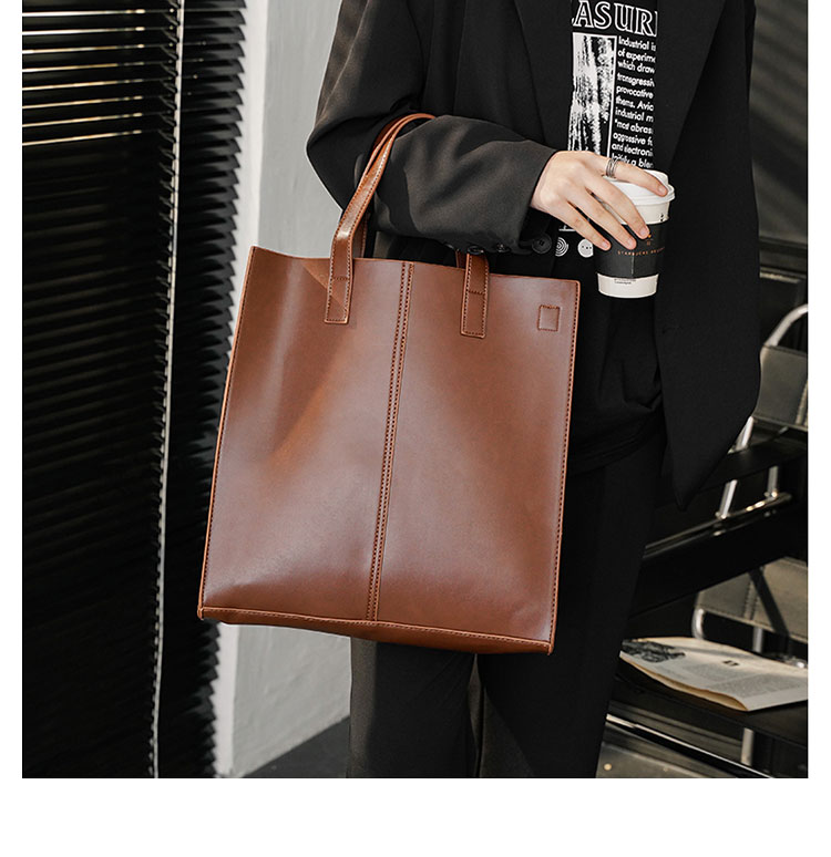 Whatna 革ショルダーバッグ メンズ 3way斜め掛け胸バッグ 手提げバッグ セカンドバッグ 手持げバッグ 厚 手 レザー A4 15.6インチPC収納可  カジュアル フォーマル ビジネス 通学 通勤 結婚式 肩掛けバッグ 自転車かばん プレゼント男性-10