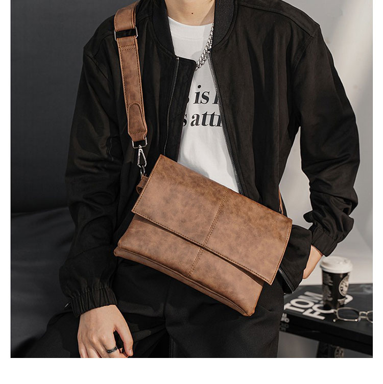 Whatna 革 セカンド バッグ メンズ 3way クラッチ ショルダー 斜め掛け ボディーバッグ 肩掛け バッグ 胸バッグ 三室仕切 大さい ショルダーベルト付  結婚式 バッグ ビジネス フォーマル 冠婚葬祭 バッグ紳士用 男性用-7