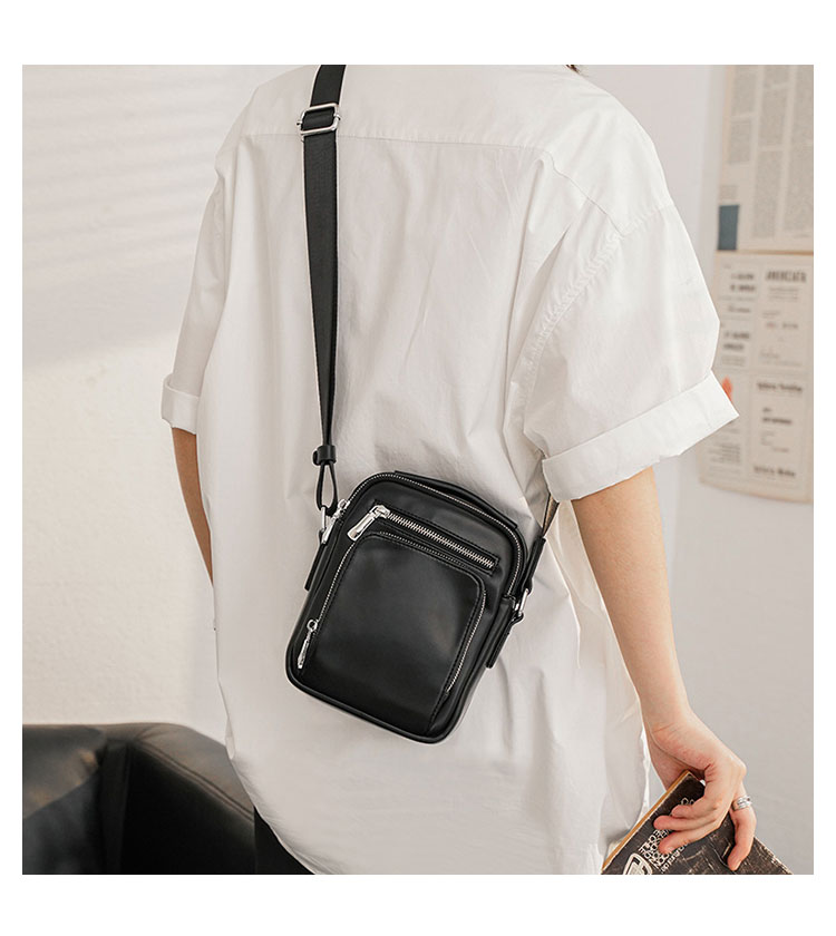 Whatna 厚 手 レザー ショルダーバッグ メンズ 3way斜め掛け胸バッグ 手提げバッグ セカンドバッグ 手持げバッグ革Ipad MINI収納可カジュアル フォーマル ビジネス 通学 通勤 結婚式 肩掛けバッグ 自転車かばん プレゼント男性 3947-9