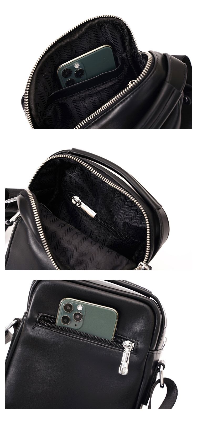 Whatna 厚 手 レザー ショルダーバッグ メンズ 3way斜め掛け胸バッグ 手提げバッグ セカンドバッグ 手持げバッグ革Ipad MINI収納可カジュアル フォーマル ビジネス 通学 通勤 結婚式 肩掛けバッグ 自転車かばん プレゼント男性 3947-7