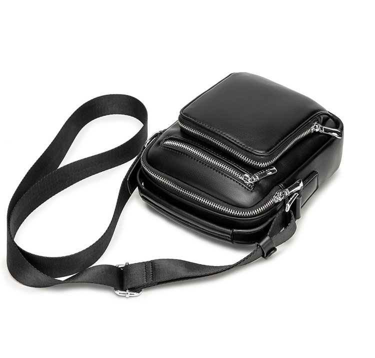 Whatna 厚 手 レザー ショルダーバッグ メンズ 3way斜め掛け胸バッグ 手提げバッグ セカンドバッグ 手持げバッグ革Ipad MINI収納可カジュアル フォーマル ビジネス 通学 通勤 結婚式 肩掛けバッグ 自転車かばん プレゼント男性 3947-5