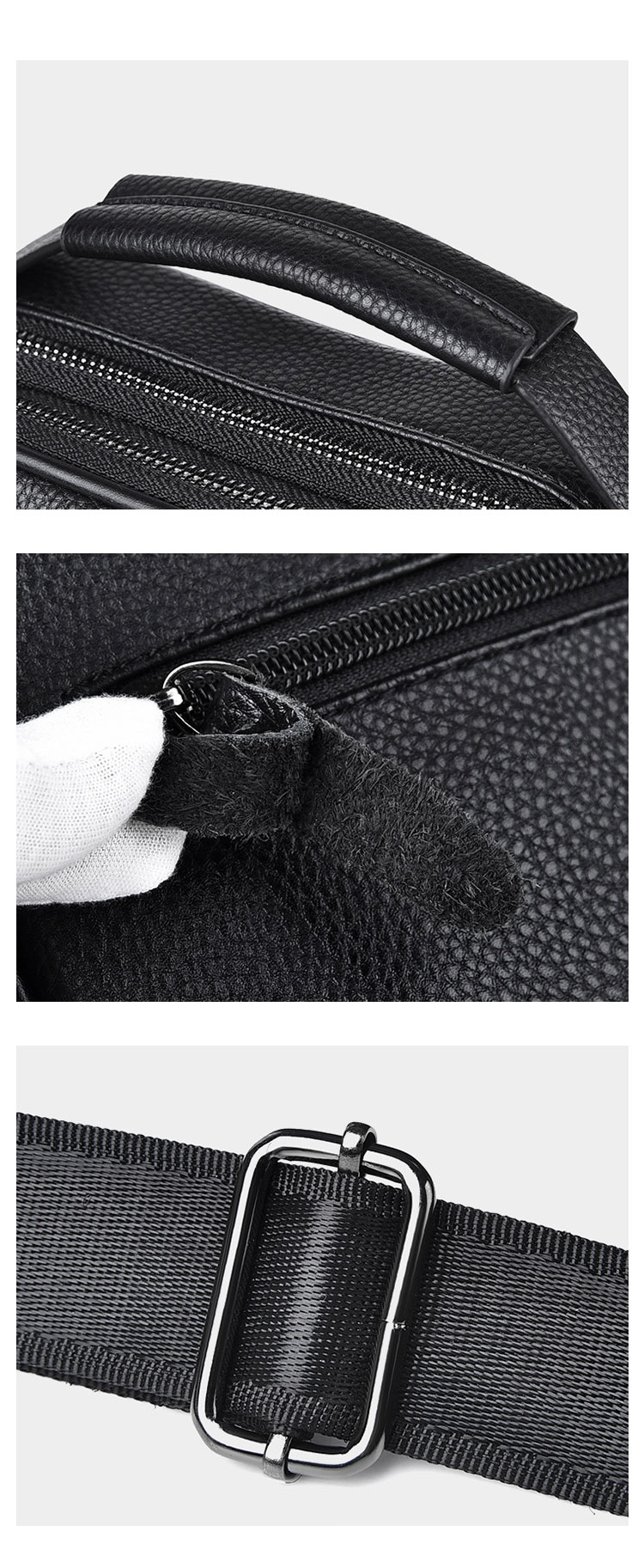 Whatna 厚 手 レザー ショルダーバッグ メンズ 3way斜め掛け胸バッグ 手提げバッグ セカンドバッグ 手持げバッグ革Ipad 9.7収納可 2室仕切 カジュアル フォーマル ビジネス 通学 通勤 結婚式 肩掛けバッグ 自転車かばん プレゼント男性 1806-6