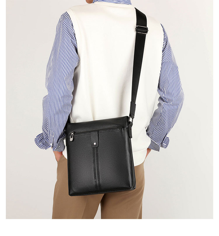 Whatna 2way 天然 牛革 ショルダーバッグ メンズ 斜め掛け胸バッグipad 9.7 収納可 縦型 メンズ ビジネス かばん 小さめメッセンジャーバッグ カジュアル フォーマル  通学 通勤 結婚式 肩掛けバッグ 自転車かばん プレゼント紳士用 男性用-8