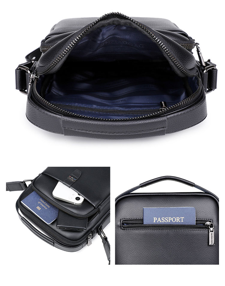 Whatna 牛革 ショルダーバッグ メンズ 3way斜め掛け胸バッグ 手提げバッグ セカンドバッグ 手持げバッグ 厚 手 レザー Ipad 9.7収納可カジュアル フォーマル ビジネス 通学 通勤 結婚式 肩掛けバッグ 自転車かばん プレゼント男性-7